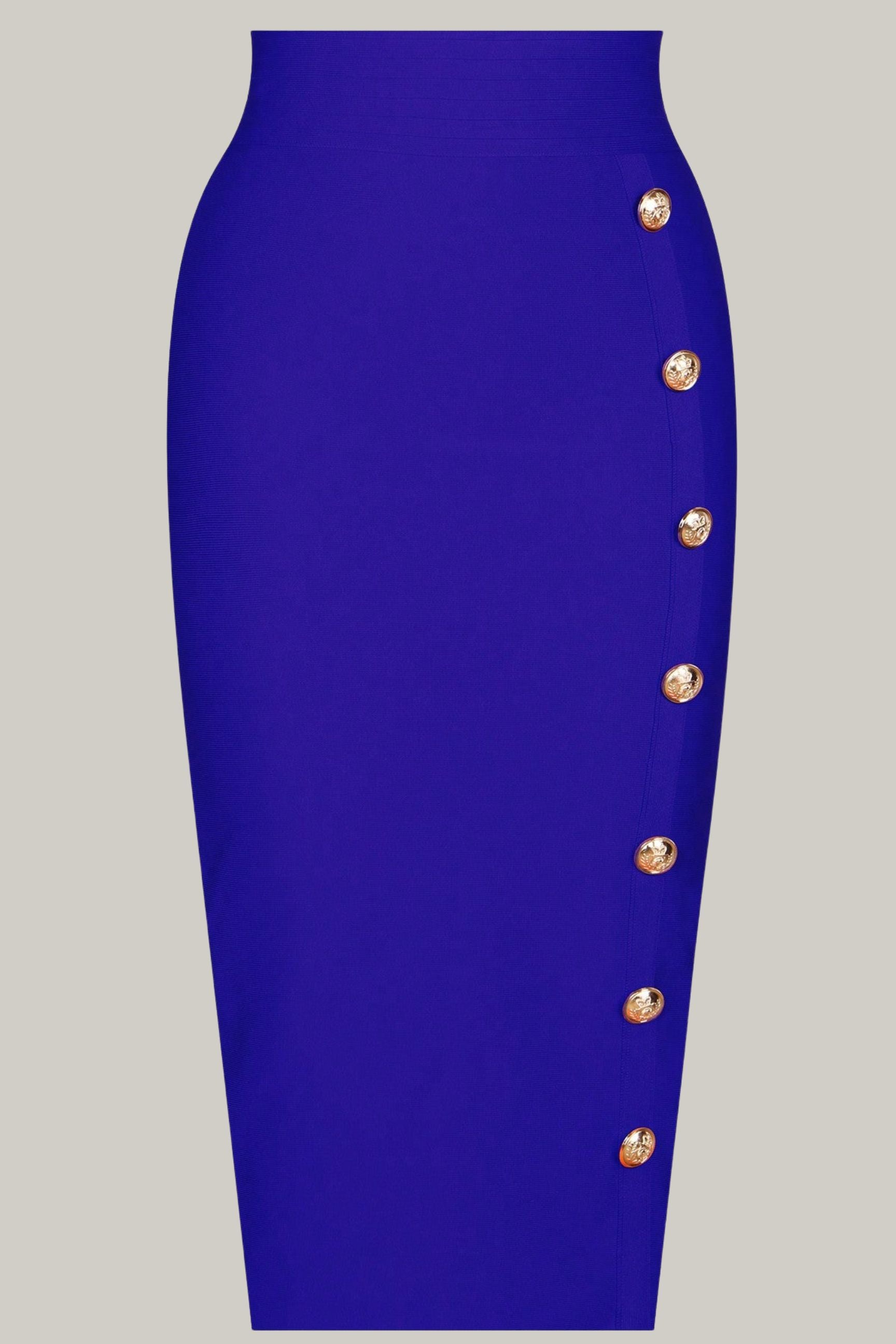 Button Detail Bodycon Skirt