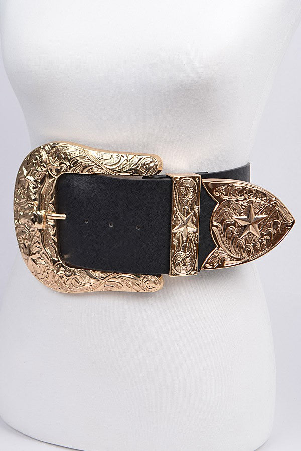 LARGE OVERSIZED BUFFALO BUCKLE BELT