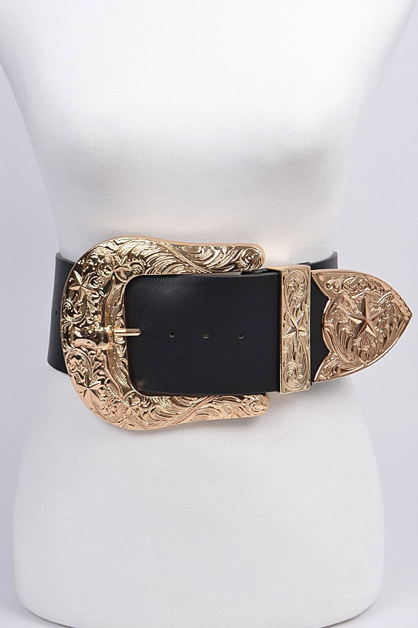 LARGE OVERSIZED BUFFALO BUCKLE BELT