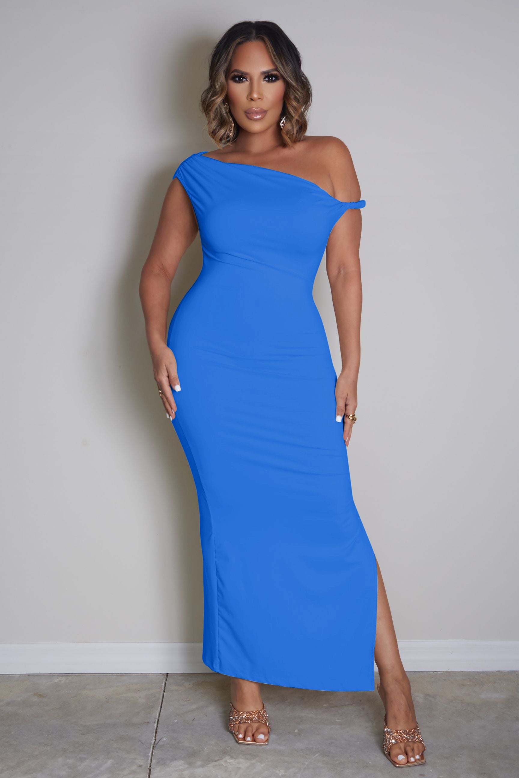 Priscilla Slim Fit Asymmetrical Bodycon Dress