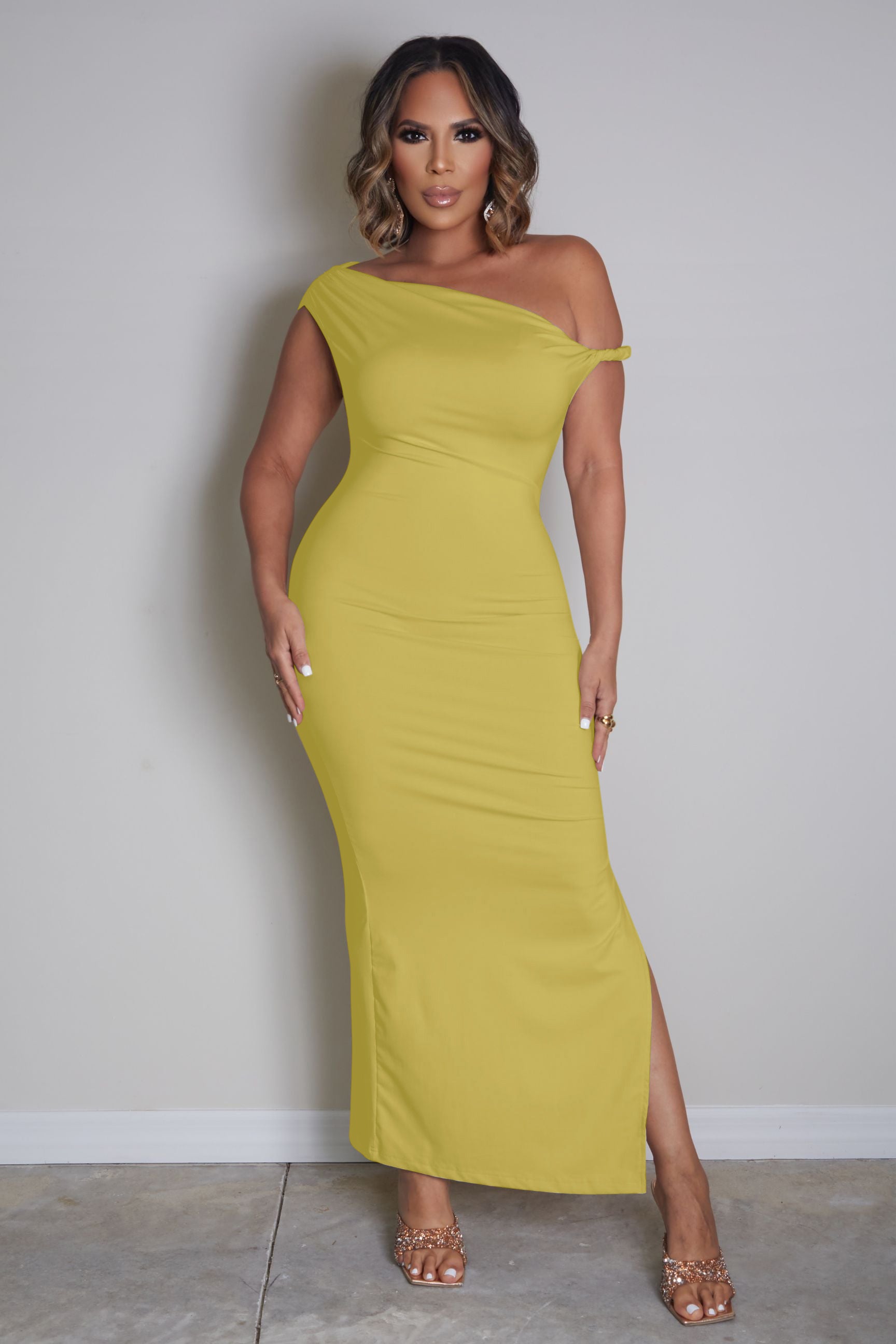 Priscilla Slim Fit Asymmetrical Bodycon Dress